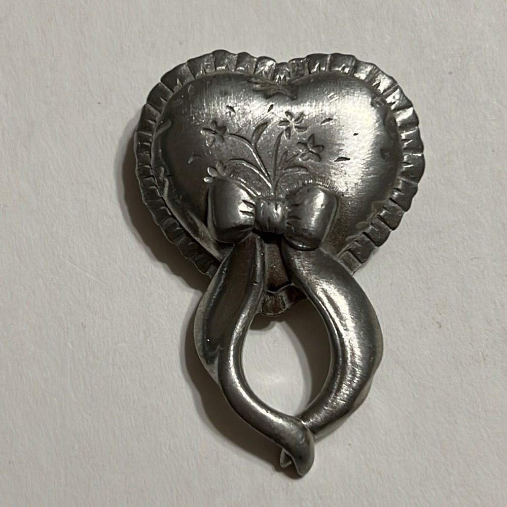 Adorable Vintage Pewter Brooch Marked "LCD" - Excellent Vintage Condition